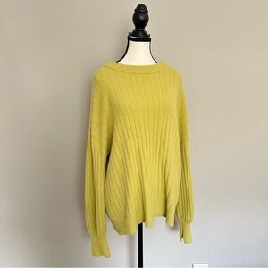 *AERIE* Super Soft Oversized Yellow Pullover XS